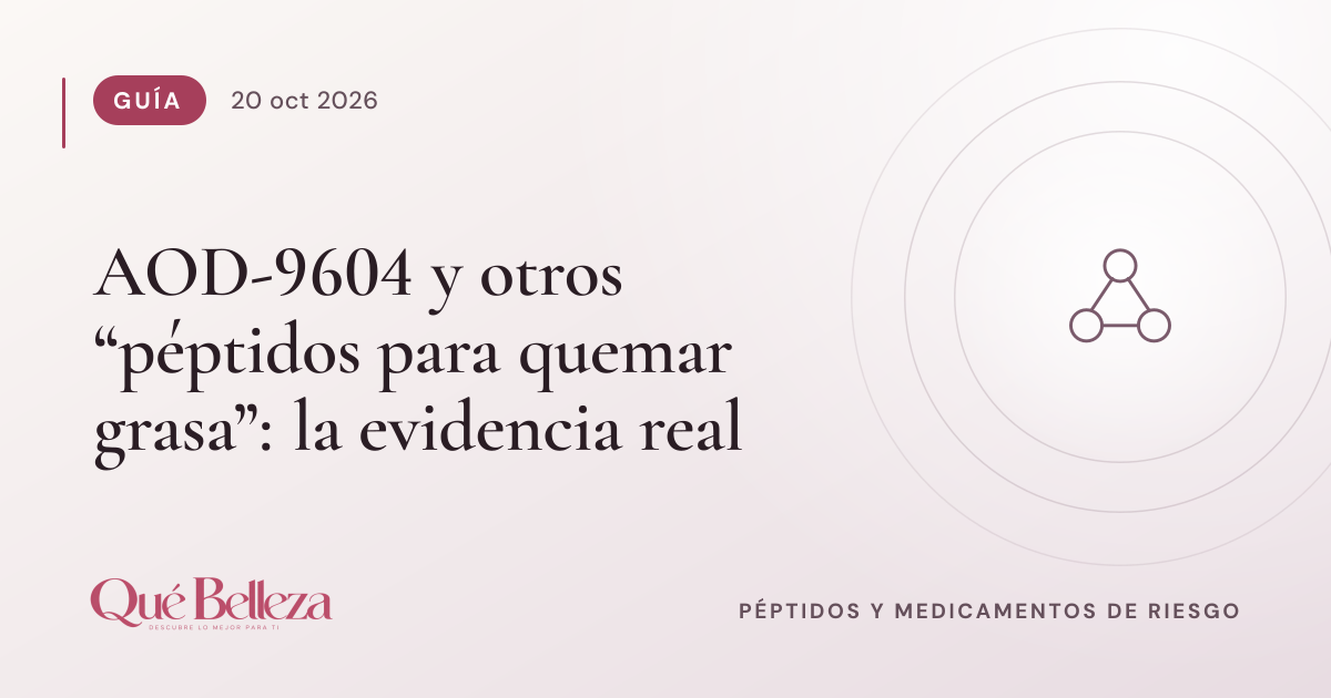 AOD-9604 y otros "péptidos para quemar grasa": la evidencia real