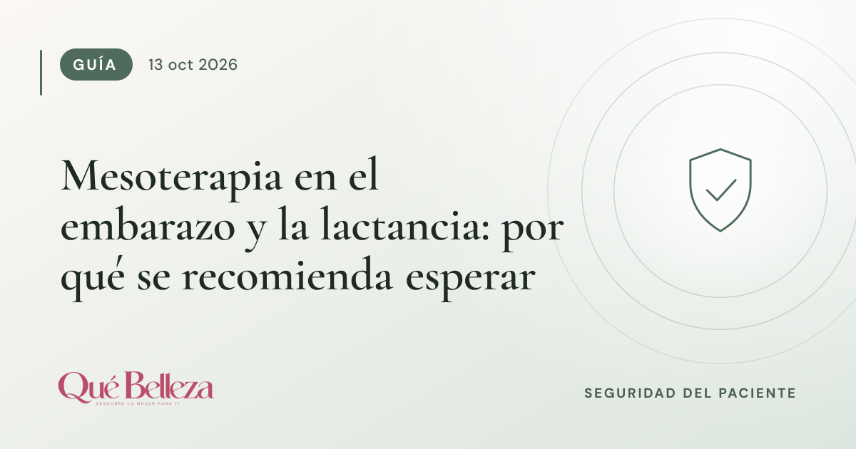 Mesoterapia en el embarazo y la lactancia: por qué se recomienda esperar