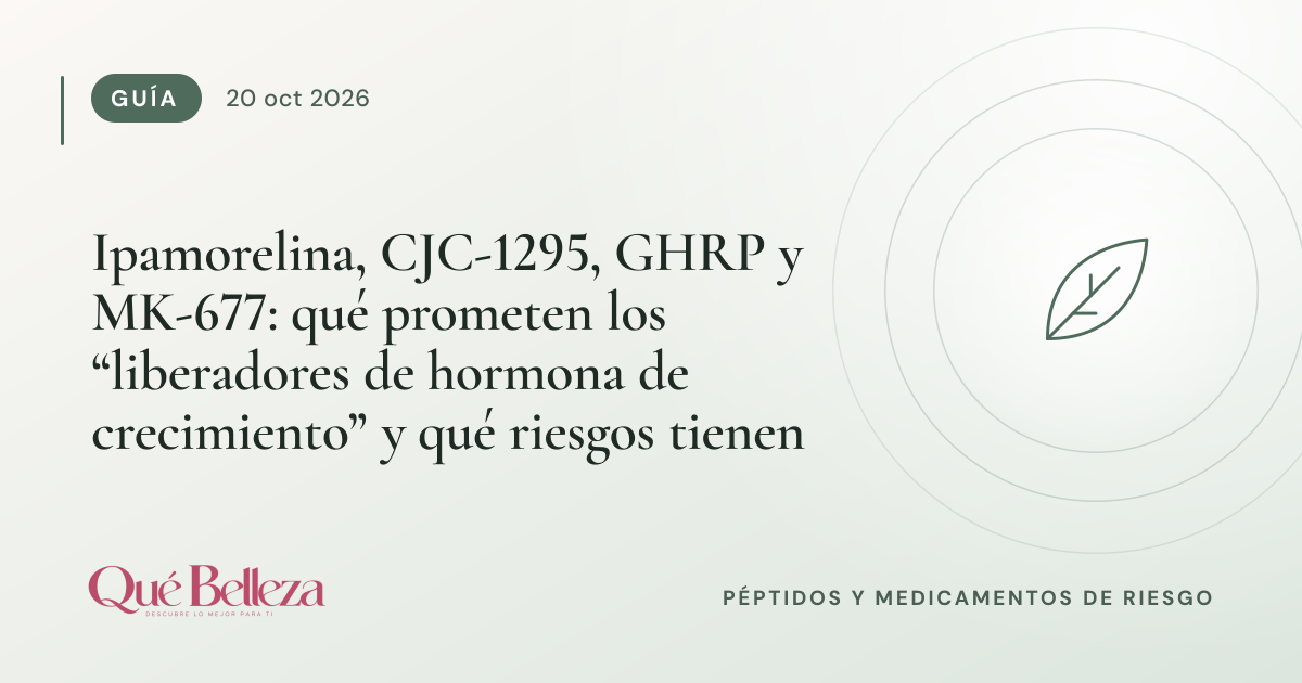 Ipamorelina, CJC-1295, GHRP y MK-677: qué prometen los "liberadores de hormona de crecimiento" y qué riesgos tienen